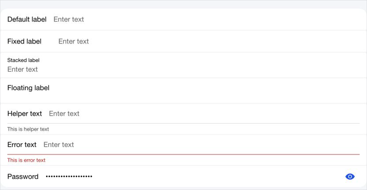 Form components with ionic-theme-md3