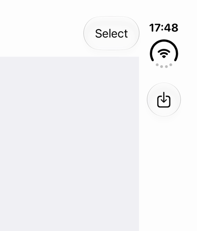 Adding and removing a SwiftUI button expands and contracts the glass at the top right